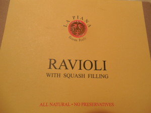 Squash ravioli