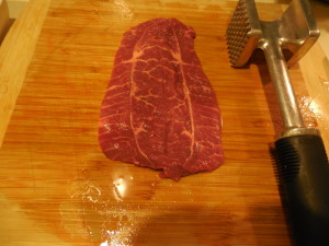 Tenderize Braciole Steak