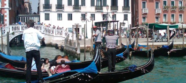 Grand Canal Venice with Gondolas